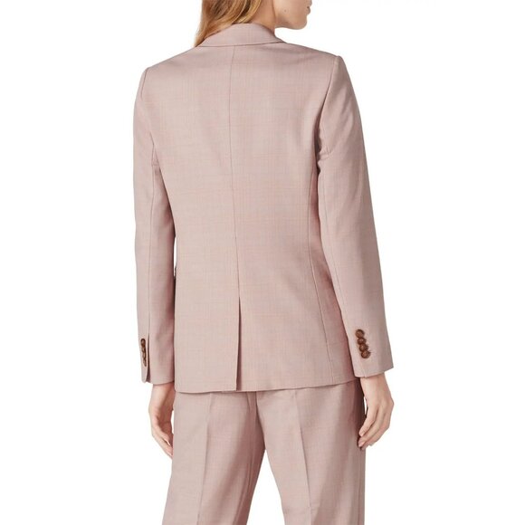 CLUB MONACO Borrem Pink Mauve Wool Blend Single Breasted Blazer, Size 12 - Picture 3 of 16